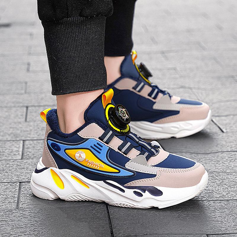 Осенне-зимние детские зимние ботинки короткие плюшевые теплые нескользящие износостойкие — фото 8