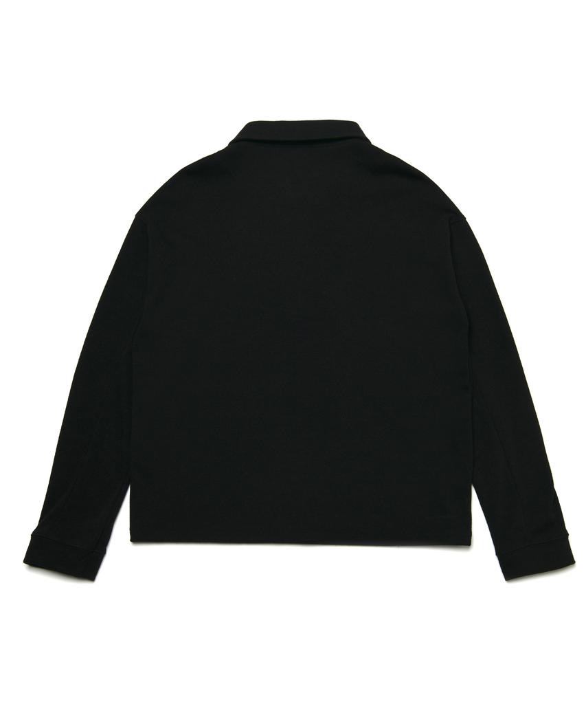 Moseu Angora Zip-Up Pullover_Black