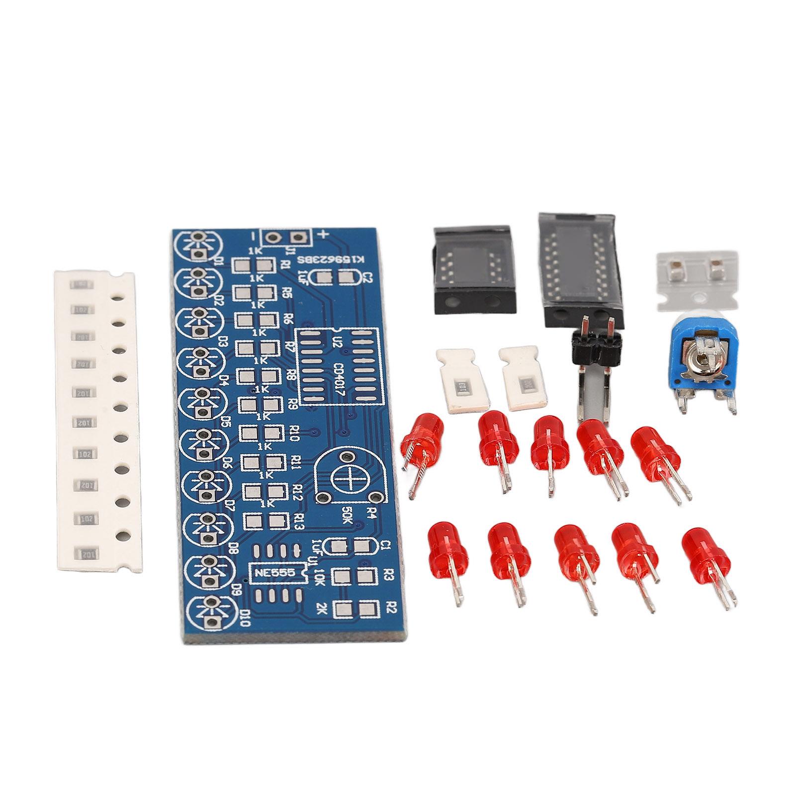 

Світлодіодний світлодіодний модуль драйвера Лампа DIY Kit Електронна плата NE555+CD4017