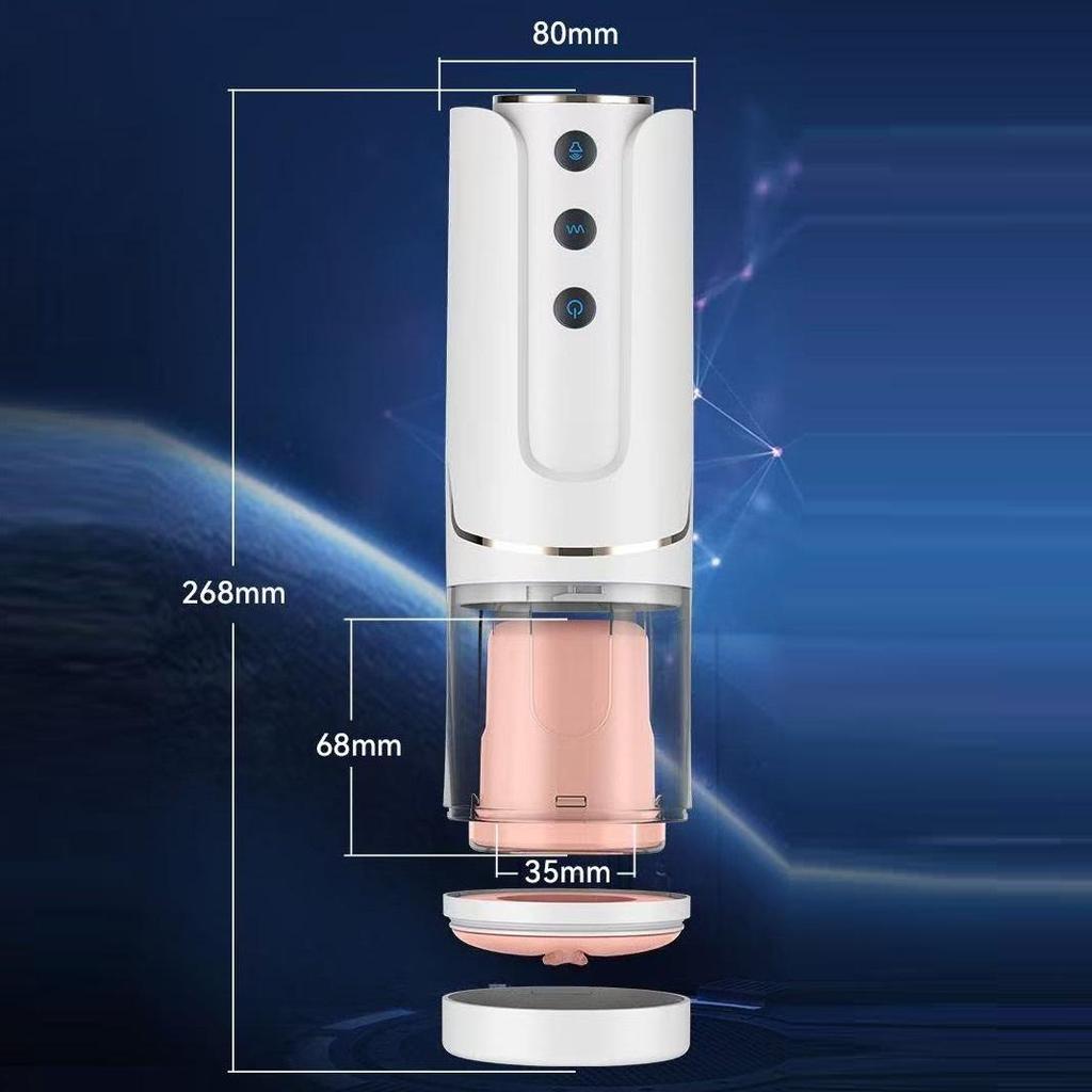 Vollautomatischer Flugzeugbecher, teleskopisch, rotierend, elektrisch, tragbarer männlicher Masturbator, Sprachinteraktion, Produkte für Erwachsene