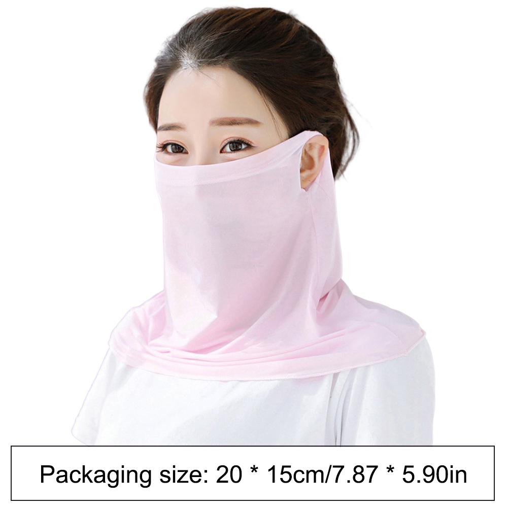 Ice Silk Full Face Sun Protection Mask Breathable Running Sports Masks Soft Adjustable Anti Ultraviolet Thin For Outdoor Golf