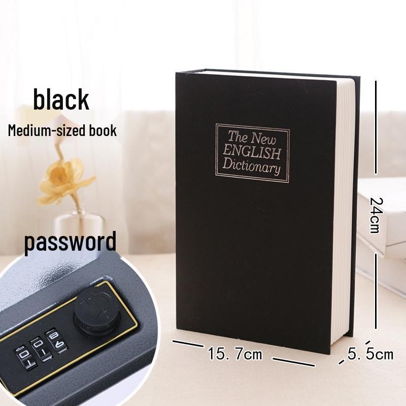 Large Combination Lock Book Safe Piggy Bank for Kids – Cute Birthday Gift for Paper Money and Coins