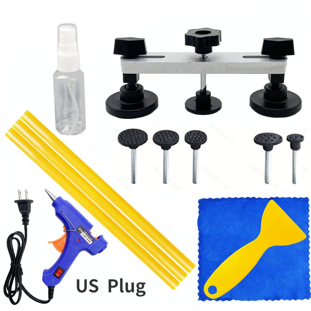 New Car Dent Repair Tool Hand Tools Kit Auto Paintless Body Hail Damage Fix Bridge Pulling Dent Adhesive Glue Removal Tabs