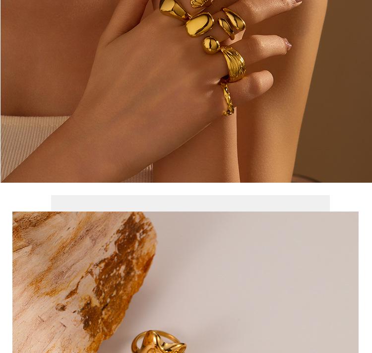 Chic Women's Open Stainless Steel Geometric Ring