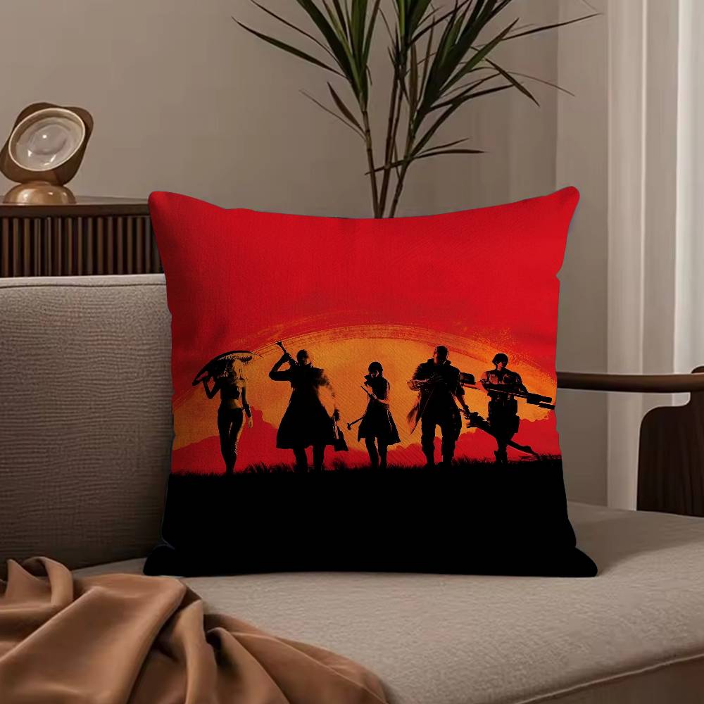 Game D-Devil m-May c-Cry Pillow Case Anti-dustmite Pillowcase Invisible zipper silky short plush Sofa cushion cover