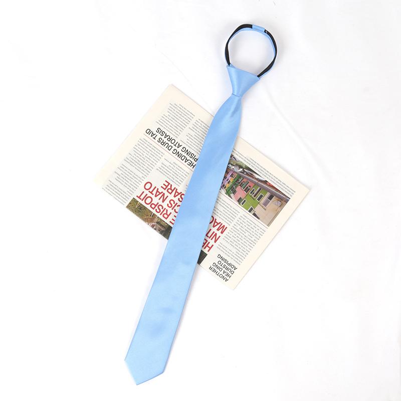Black Colors Zipper Tie Handmade High Quality Necktie Skinny 6CM Men Ties for Man Women Jacquard Cravat Business Party Corbatas