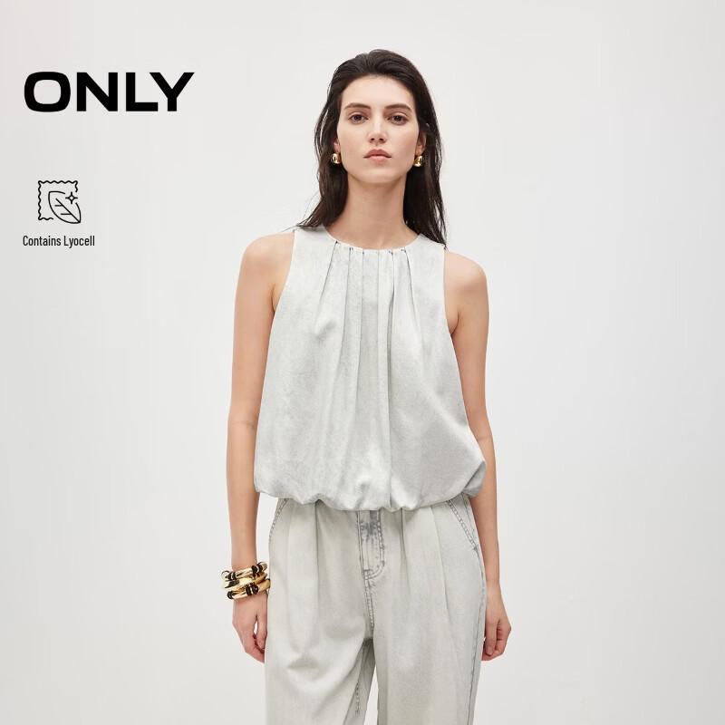 ONLY Women s Relaxed Fit Sleeveless Denim T-Shirt XXL