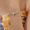 925 Silver Cat Charm Fish Pendant DIY Bracelet Jewelry Gift for Women Fashion Pet Lover Accessories