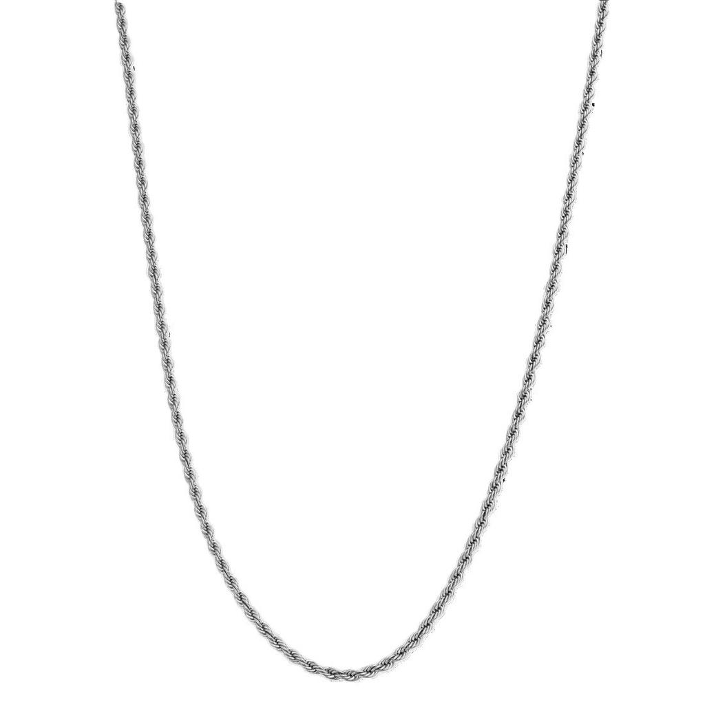 European American Stainless Steel Fried Dough Twists Chain Necklace Jewelry for Men and Women 18K Gold Titanium Steel Necklace