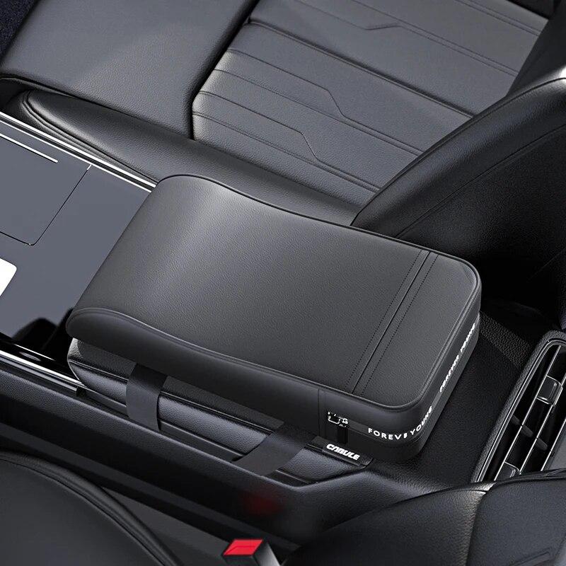 Car Armrest Cushion Leather Car Arm Rest Pad Universal Center Console Protection Cover Elbow Support Accessories Automotive Mat