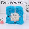 Elegant Super Soft Home Textile Fluffy Rug Long Shaggy Faux Fur Throw Blanket Bed Sofa Blanket