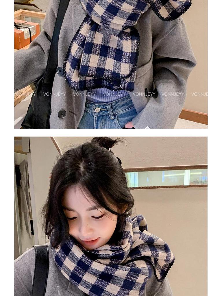 Women's Green Plaid Scarf: Trendy, Versatile, and Warm for 2024 Autumn/Winter