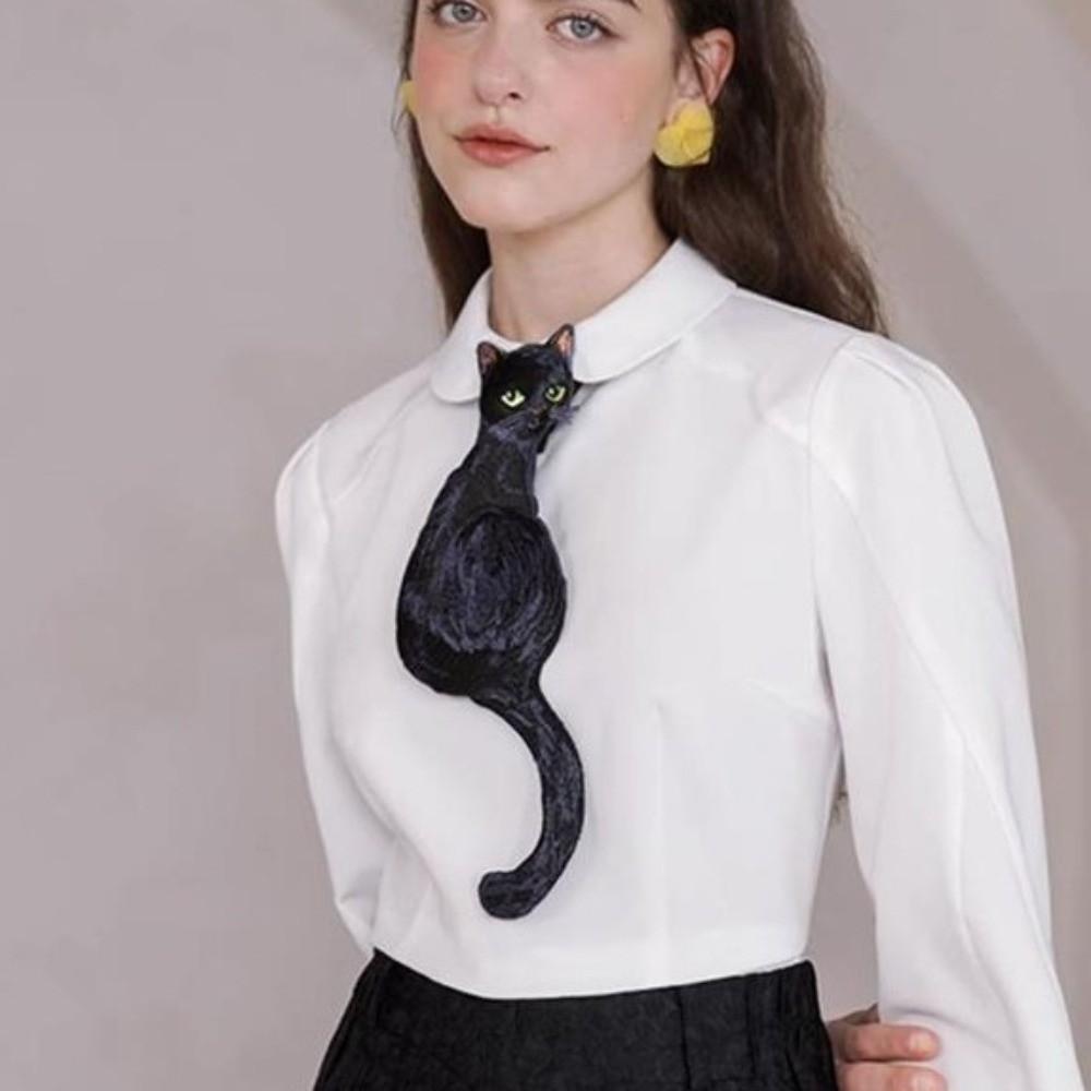 Asymmetrical Design French Vintage Bow Tie Color Contrast Knot-Free Fish Ties  Party