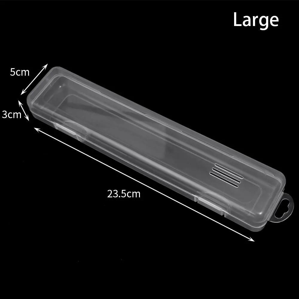 1Pcs Transparent Plastic Box Organizer Multifunctional Eyebrow Pencil Tableware Chopsticks Makeup Brush Storage Box with Cover
