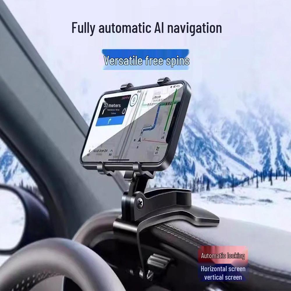 Multifunctional Phone Mount for Car: Dashboard, Console, Rearview Mirror & Sun Visor