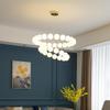 Nordic Modern Minimalist LED Chandelier - Pearl Necklace Design for Living Room, Bedroom, and Restaurant.