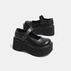 Mary high heels single shoes new platform heightening retro jk college British style big head small leather shoes
