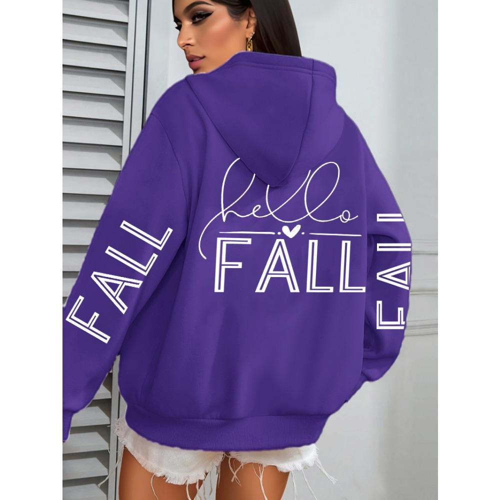 Fall Love Art Word Design Printed Women's Hoodie Hip Hop Clothes Autumn Loose All-match Women's Street Wear