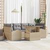VidaXL 7-piece Garden Sofa with Beige Cushions In Polyrattan 3348576
