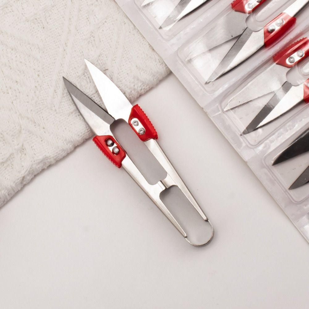 Stainless Steel U Thread Scissors Clippers Sharp Blades Sewing Scissors Fabric Cutting Precision Cutting Yarn Shears Craft Work