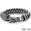 Massives 316L Edelstahl Drachen Herren Armband für Mann Guss Herren Armbänder Schmuck Retro Gotische Accessoires Punk Biker Kette