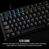 Corsair K70 Core RGB Clavier Mécanique De Jeu Avec Repose-Paume - Touches Linéaires Pré-lubrifiées MLX Red - Amortissement Du Son