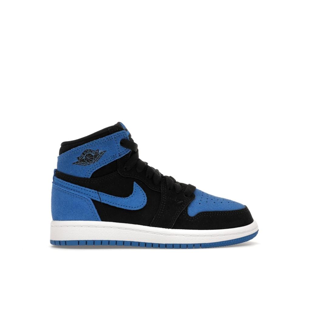 Air Jordan 1 Retro High OG PS Royal Reimagined Kids Sneakers Blue Black Royal-Blue FD1412-042