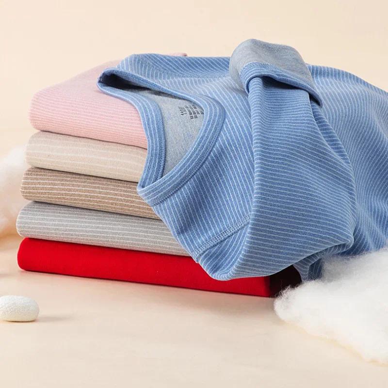 Εφηβικές Παιδικές Πιτζάμες Ζεστά Ρούχα Μάλλινα Μεταξωτά Θερμικά Εσώρουχα Σετ Παχύ Βουρτσισμένο Ύφασμα Βρεφικά Αγόρια Κορίτσια Πυζά 2τμχ