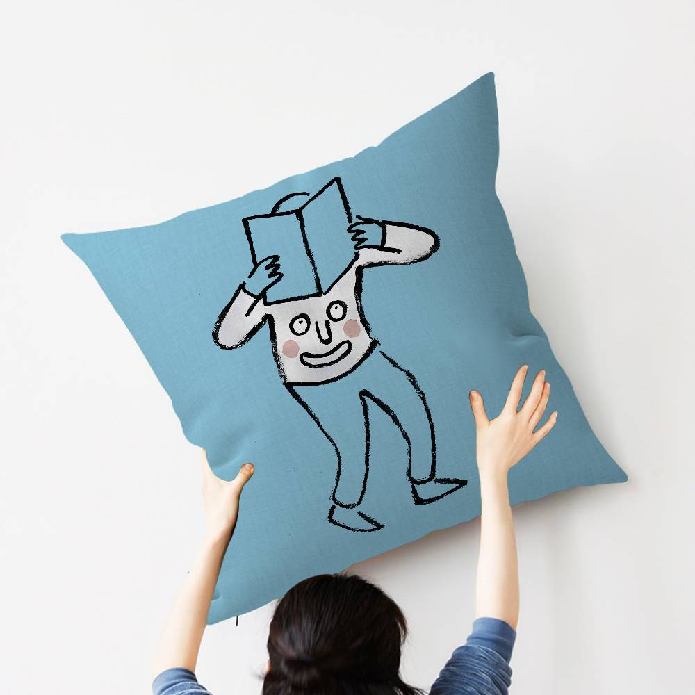 Kunst JJean JJullien Niedliche Kissenbezüge Kissenbezug Wohnzimmer Sofa Heimdekoration Maßgeschneidert