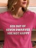 Funny Dwarf T-Shirt: Six Out of Seven Dwarves - Humorous Graphic Tee