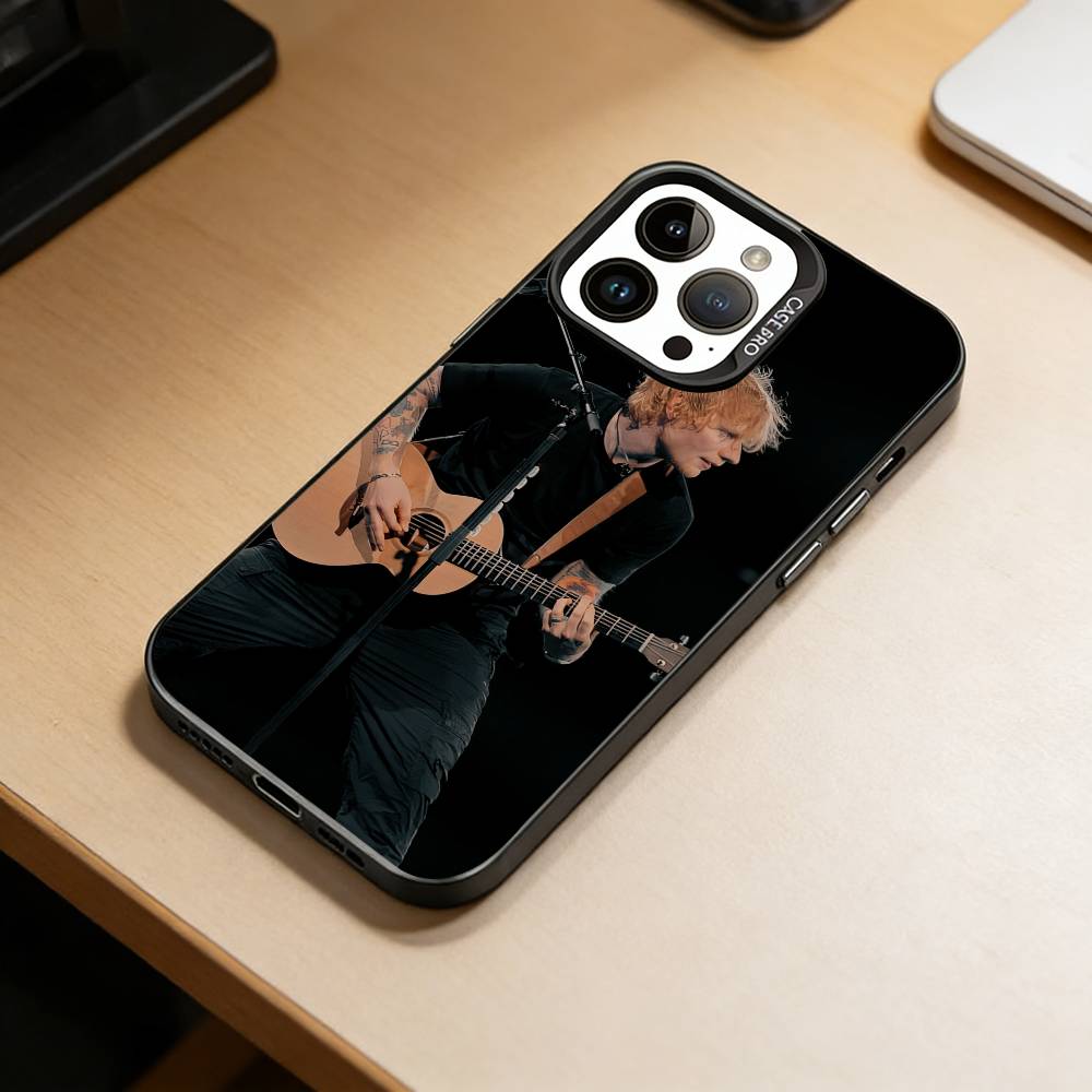 Männlicher Sänger-D-Ed Sheeran Handyhülle Für iPhone 17,16,15,14,13,12,11 Plus,Pro Max,XS,Bunte Silberne Handyhülle Funda Cover