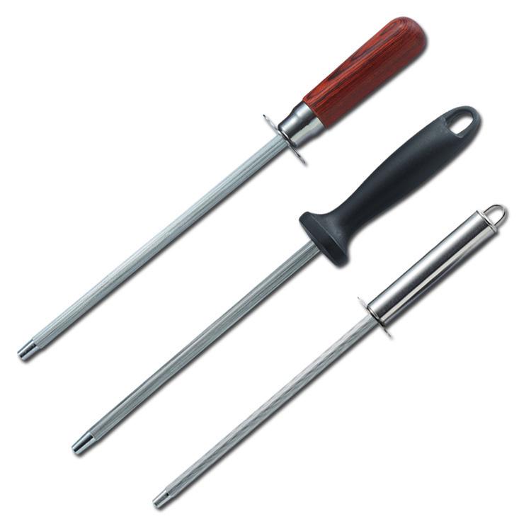 Stainless Steel Knife Sharpening Steel with Handle - Kitchen Tool for Blade Maintenance