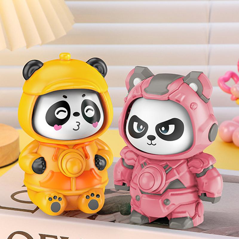 Cartoon Cute Panda Face Changing Doll Creative Novelty Children's Fun Wacky Toy Kids Bag Decoration Pendant Birthday Gifts