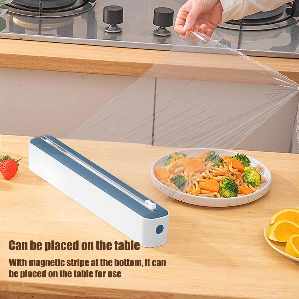 Dyspenser do folii z obcinarką Obcinarka do folii aluminiowej do pakowania żywności Kuchenne ręczne pudełko do cięcia Szybkie dozowanie folii stretch