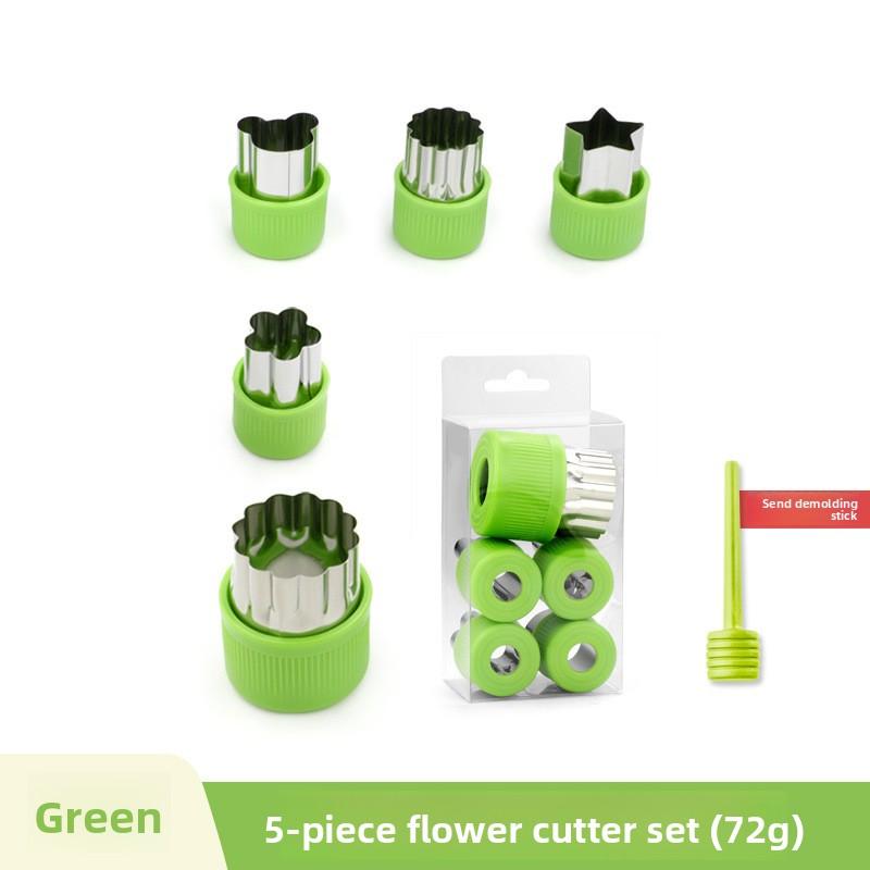 Household Kitchen Mold Set Baby Complementary Food Butterfly Noodle Mold Fruit and Vegetable Cutting Mold Stainless Steel Biscuit Embossing Mold