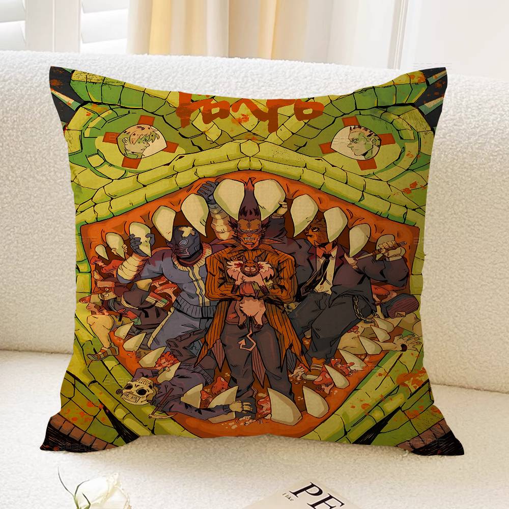 Anime Ddorohedoro Office Cushion Pillowcase Car Cushion CoverXCM Lumbar Pillowcase Sofa Pillowcover