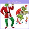 Auffälliger Wie der Grinch Weihnachten gestohlen hat Kostümanzug für Erwachsene für unvergessliches Cosplay