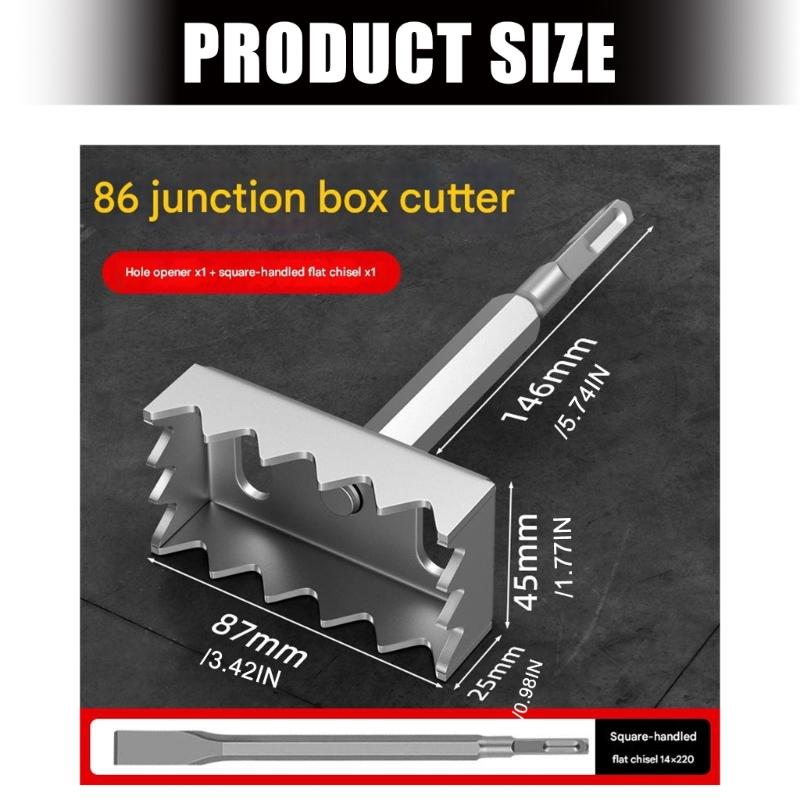 Professional Electrical Box Cutout Cutter For Precise Flush Mount Installations Suitable With Power Drills And Solid Alloy Design