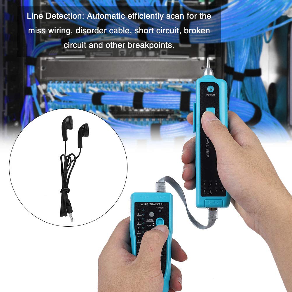 Multifunctional Cable Tone Telephone Line Network Cable Wire LAN Telephone with Cable Tester, Probe, Tracker, Detector, Finder, Cable, Line, Emitter,