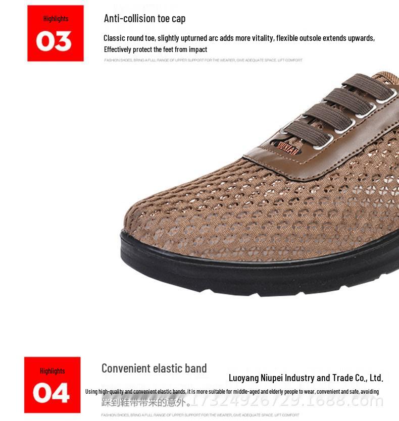 Men s Summer Breathable Mesh Casual Sandals - Lightweight, Non-slip, Wear-resistant, Soft Sole. 40