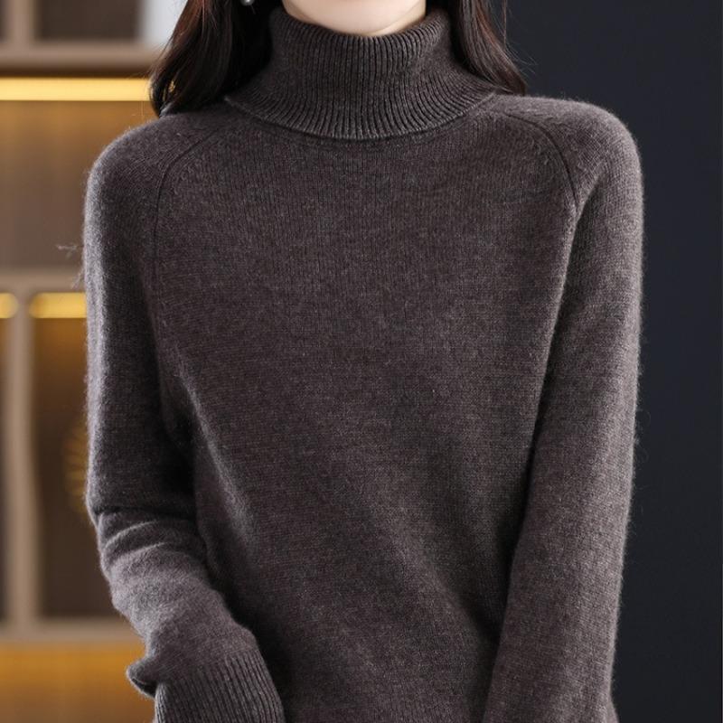 Autumn and Winter New Style Women's High Neck Sweater Casual Warm Loose-Fitting Top