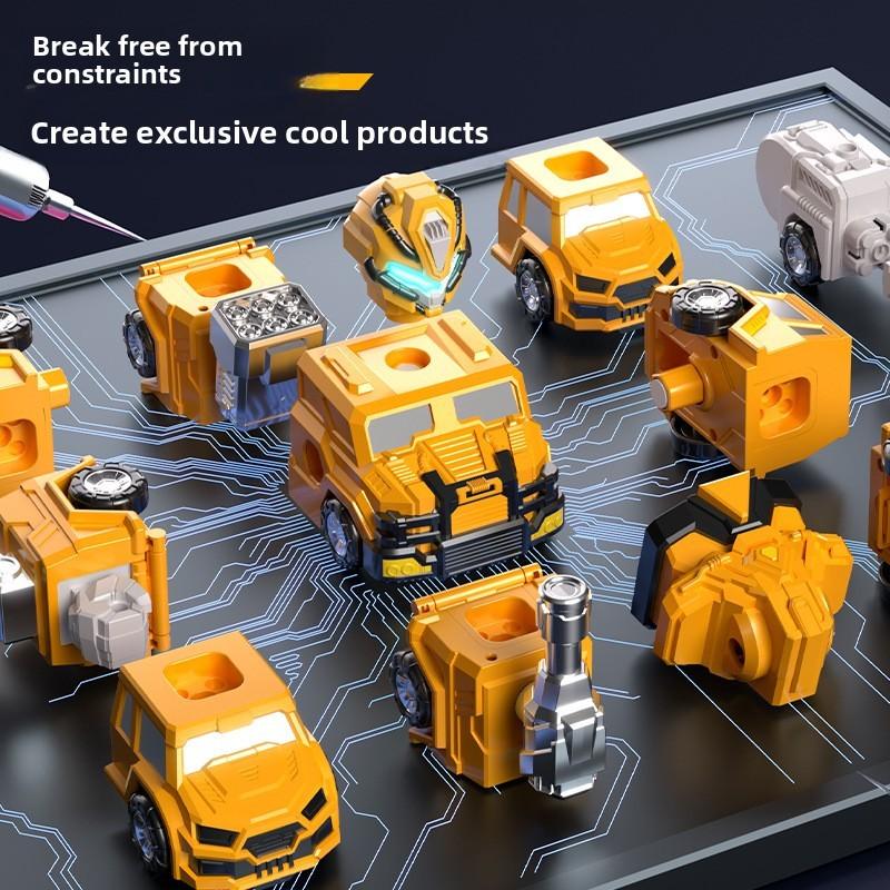 Childrens Magnetic Car Robot Toy With Assembly And Developmental Features For Boys And Girls
