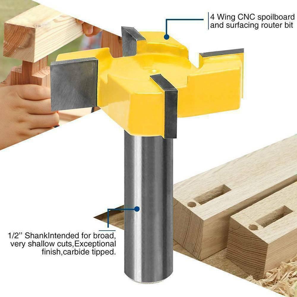 Stechbeitel Fräser Oberfräse Bohrer mit Spitze Abrichten von Opferplatten Holzbearbeitung