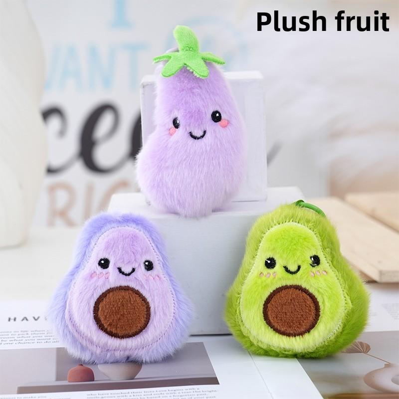 Avocado Aubergine Plüsch Schlüsselanhänger Weiches Spielzeug Für Mädchen Und Teenager
