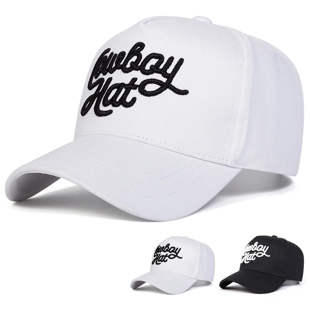 Unisex Cowboy Hat Letter Embroidery Baseball Caps Spring Autumn Outdoor Adjustable Casual Hats Hip Hop Sunscreen Hat Sports Cap