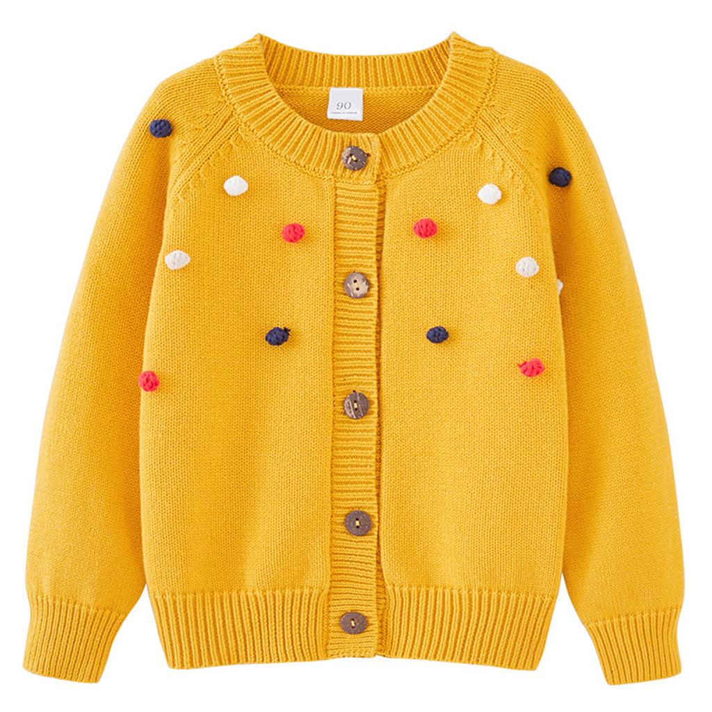 Children's Fashion Casual Cardigan Knitted Long Sleeve  Top