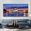 Peisaj Turnul Eiffel London Bridge Vedere la oraș Pictură pe pânză Postere și imprimeuri Artă de perete Poze Decor pentru cameră fără cadru