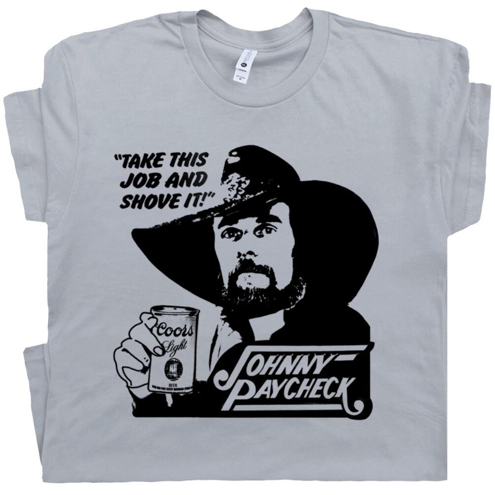 Футболка Johnny Paycheck Винтажная Кантри Музыка Аутлоу Футболка Реднек Концертная Группа 3XL