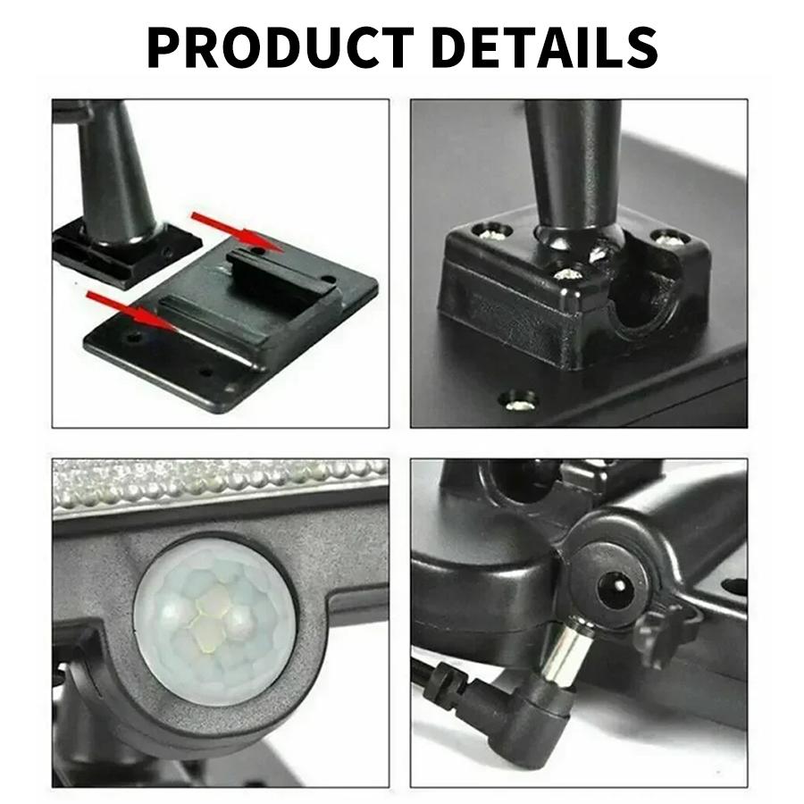 Solar-LED-Leuchten Außen Solarbetrieben Geteilte Wandleuchte 3 Modi Wasserdicht Bewegungssensorleuchten Gartenlicht Externe Solarlampe