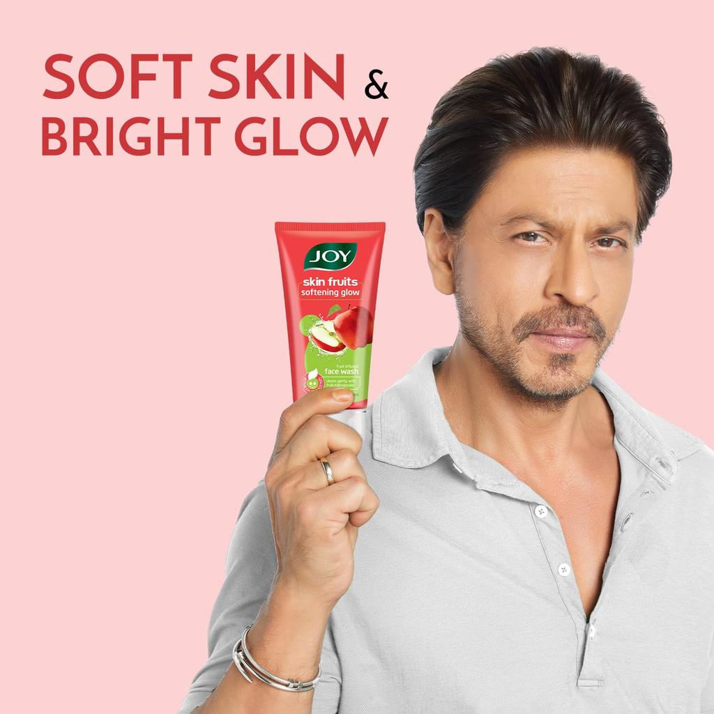 JOY Skin Fruits Apple Face Wash for Glowing Skin 100ML Pack of 2 | Hydrating, Softening, Nourishing Cleanser for All Skin Types